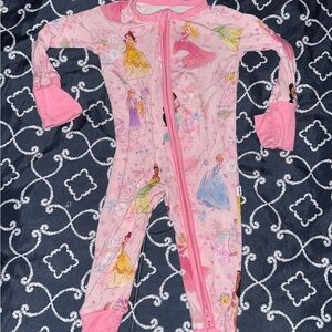 Disney Princess Pink and Multicolor Kids Footie